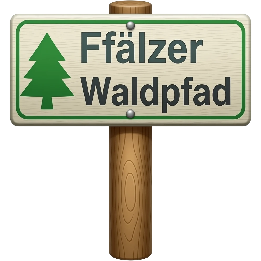 "Pfälzer waldpfad" sign emoji