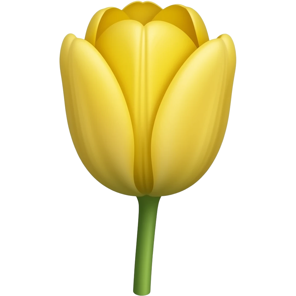 нарисуй эмодзи желтый тюльпан должен быть со стеблем длинным emoji