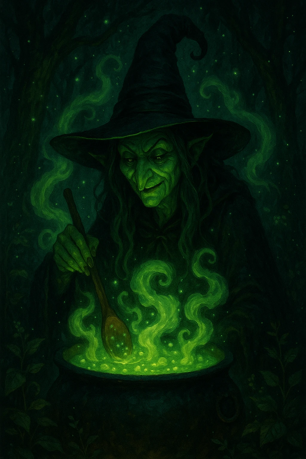 green witch cooking potion emoji