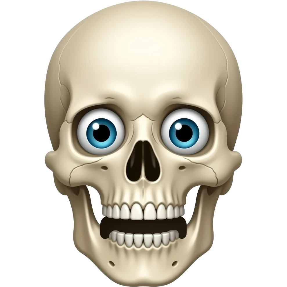 Create an shock skull emoji emoji