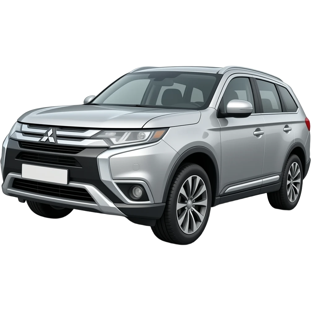 A 2024 Mitsubishi Outlander on its side emoji