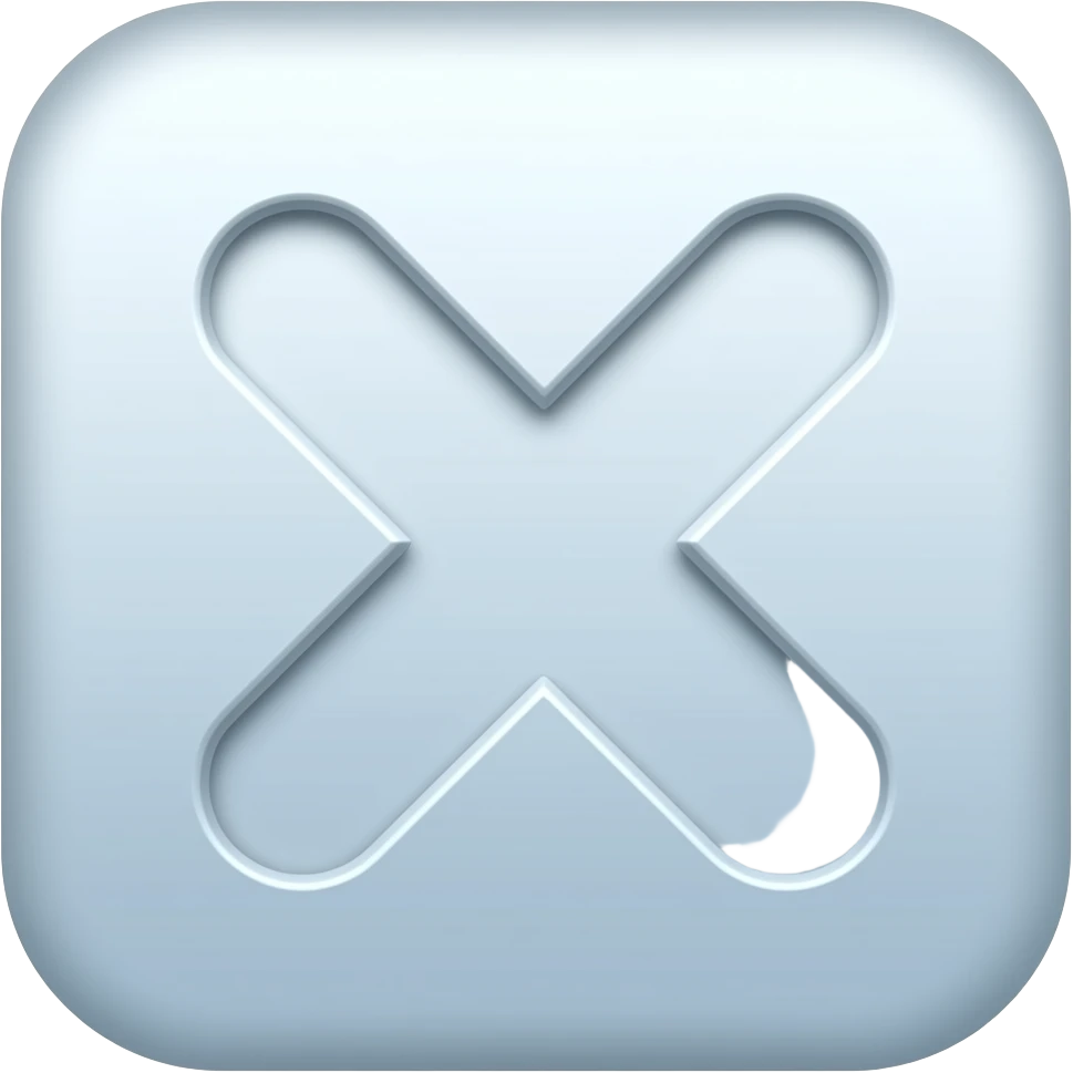 genera un icono de una "X" emoji