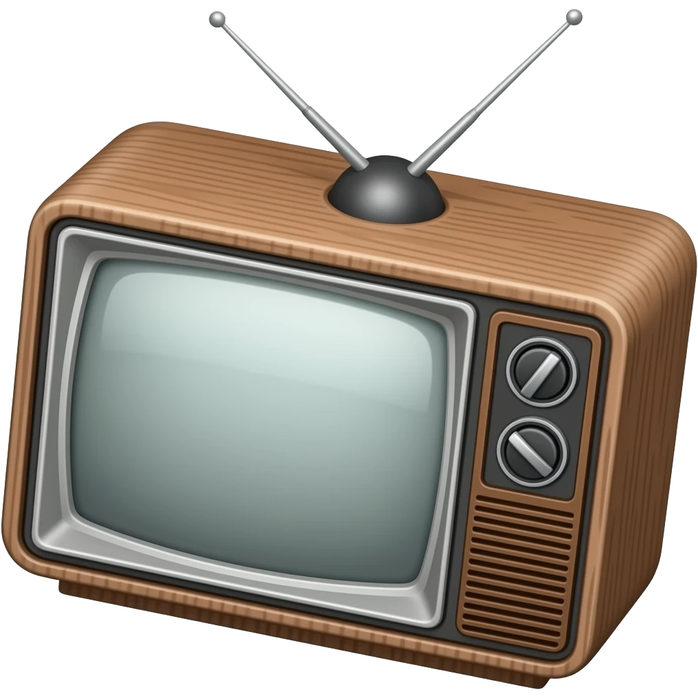 old tv rotate left side 30 % emoji