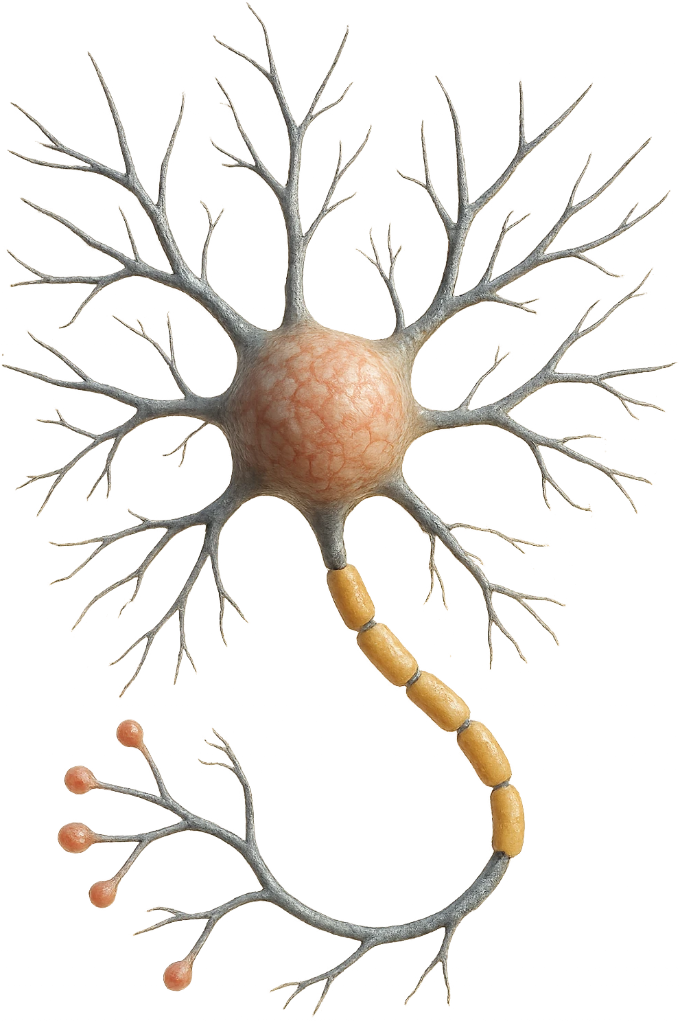 neurone umano anatomico iperrealistica in 3d emoji
