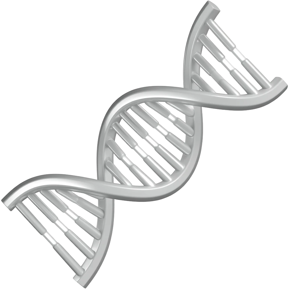 DNA in white emoji