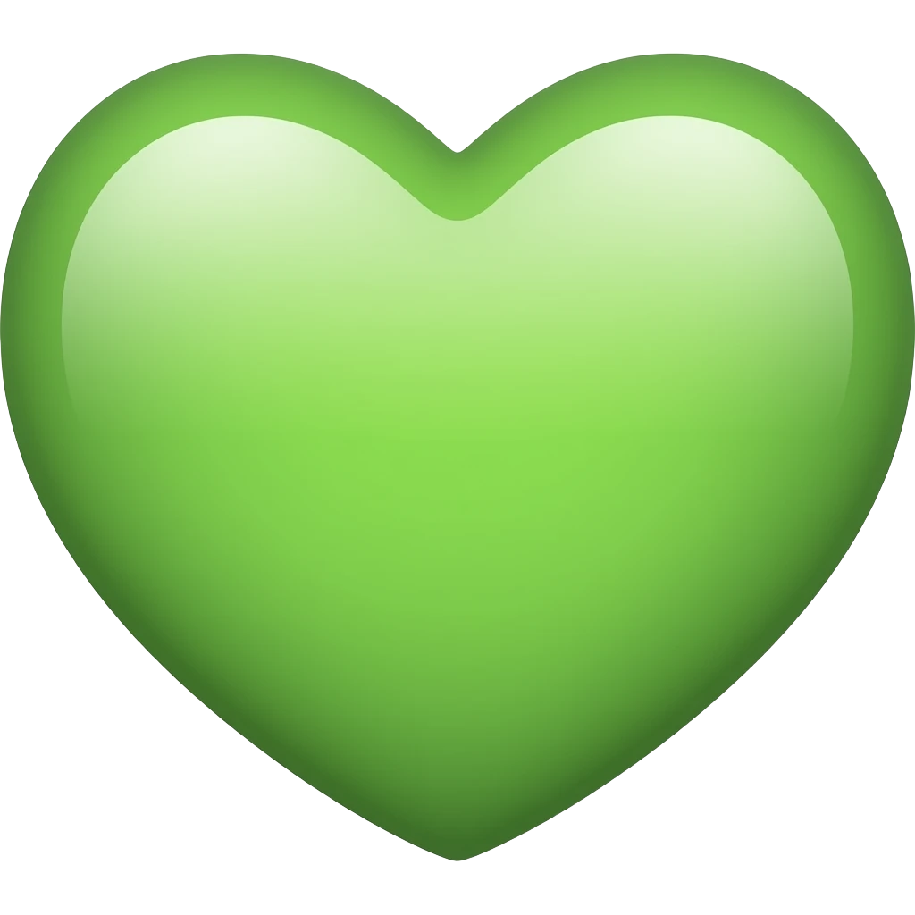 Light Pista green colour heart emoji