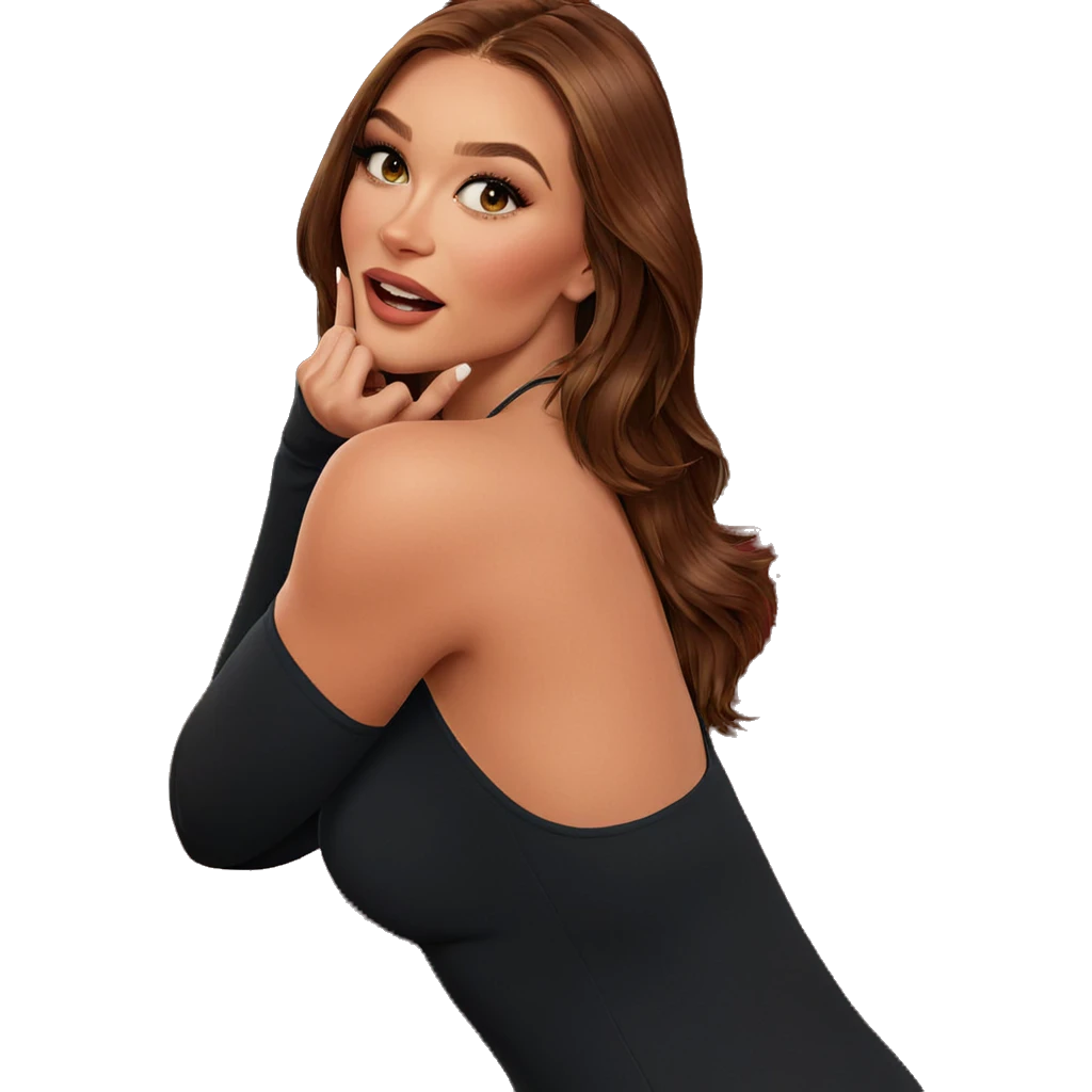 dreamy indoor portrait of girl emoji