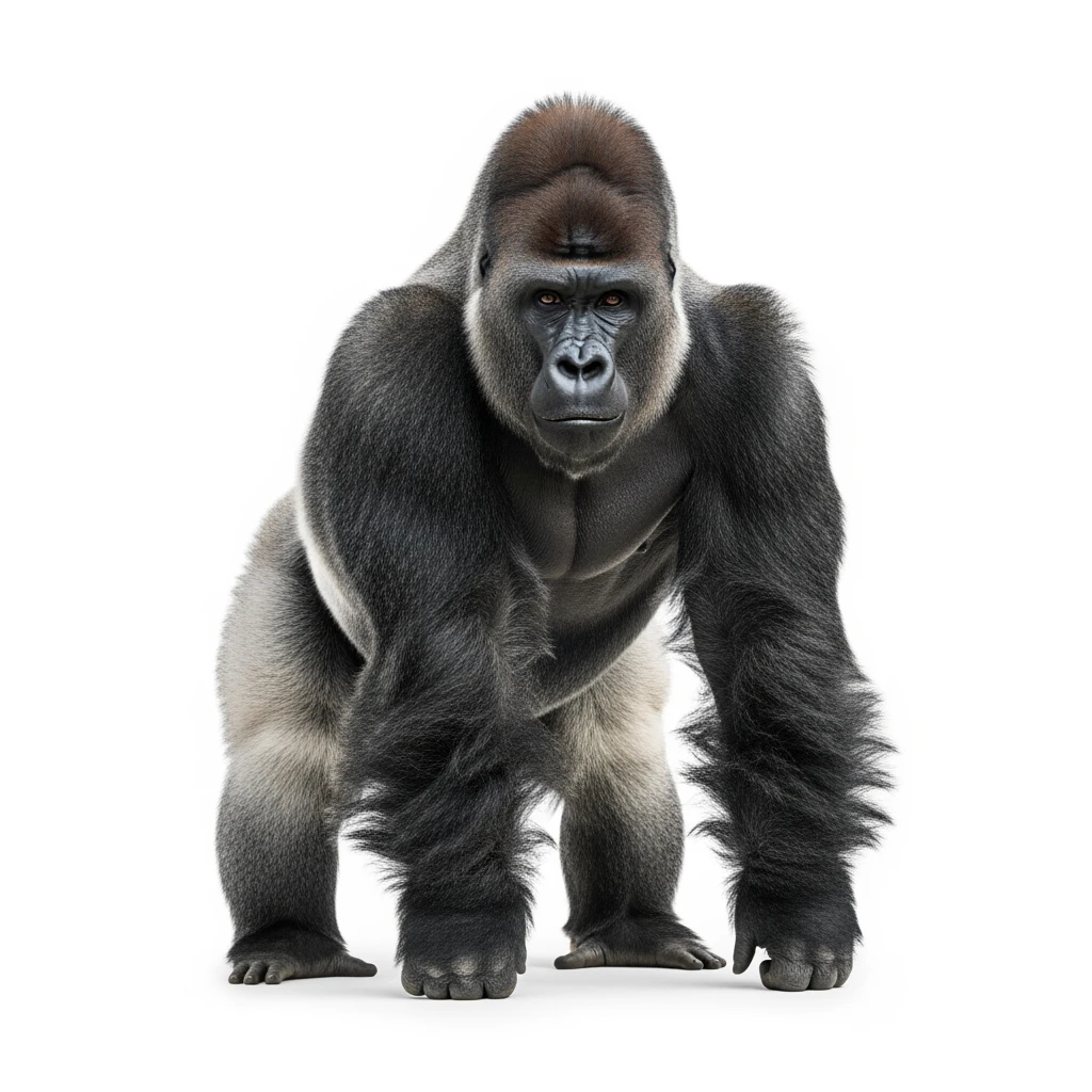 Gorilla white background emoji