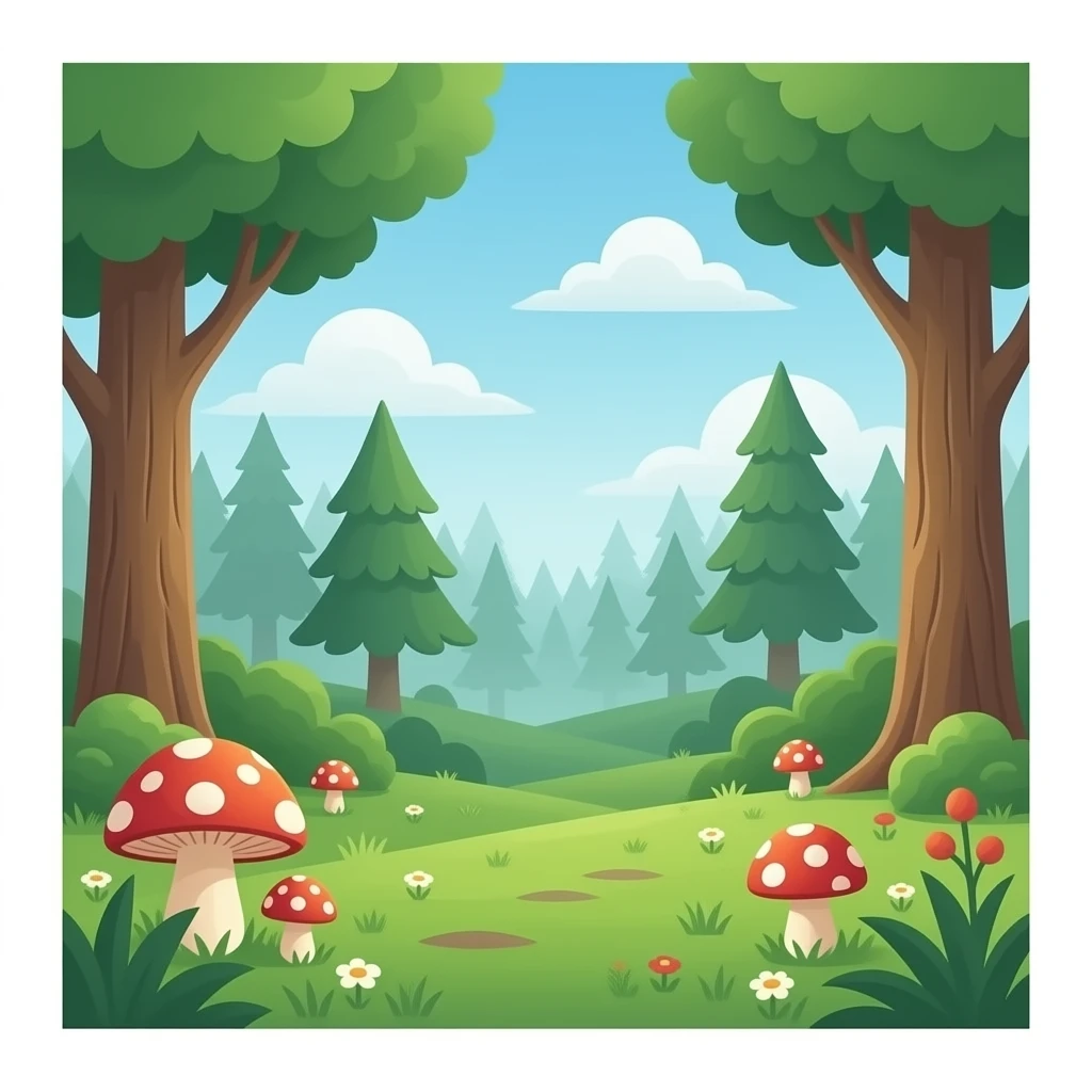 Mushroom forest emoji