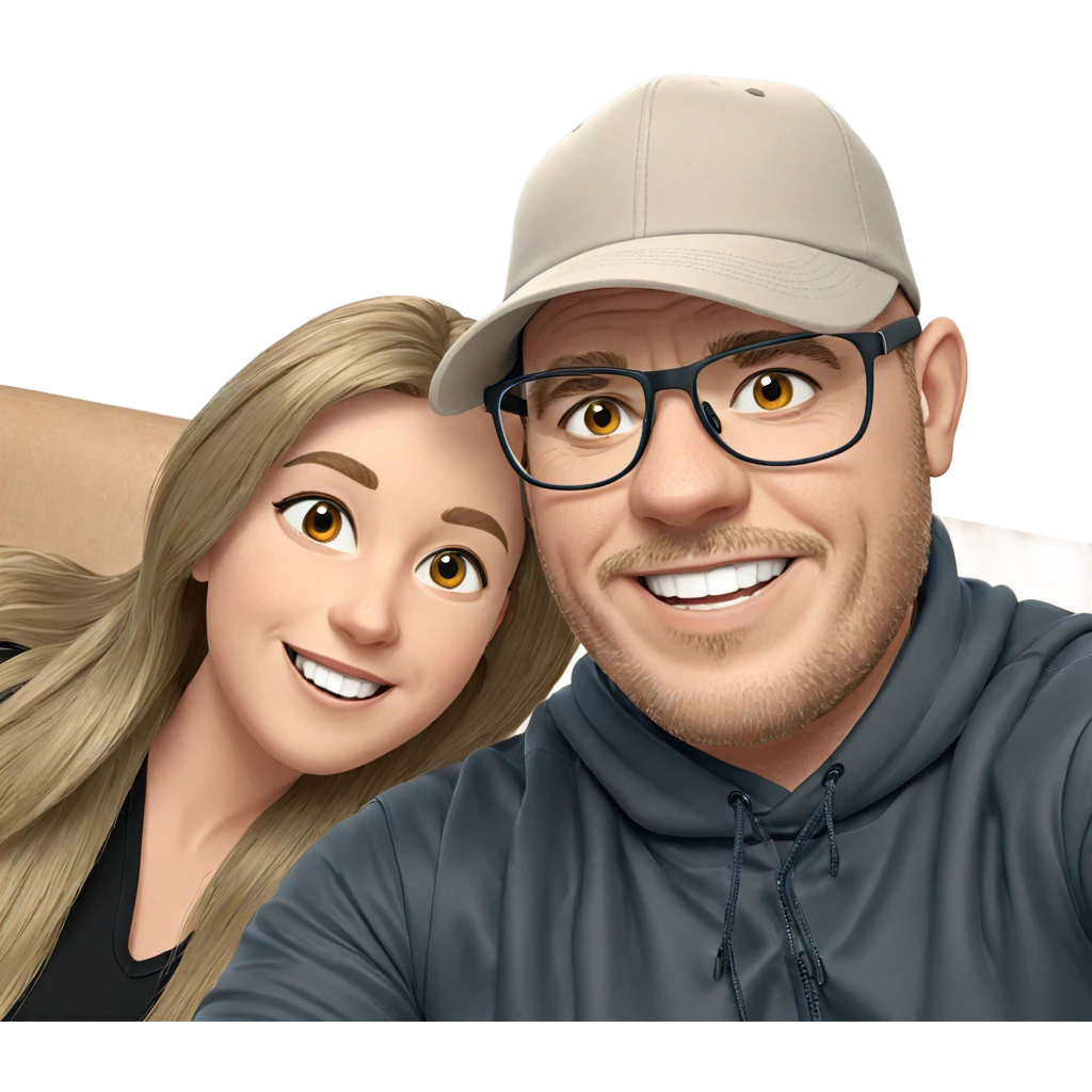 smiling duo in casual fashion emoji