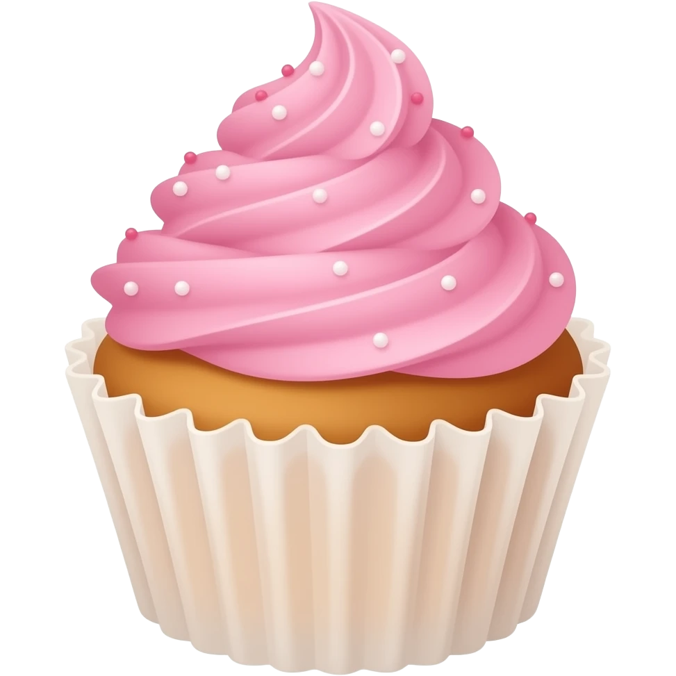 Cupcake with pink icing emoji
