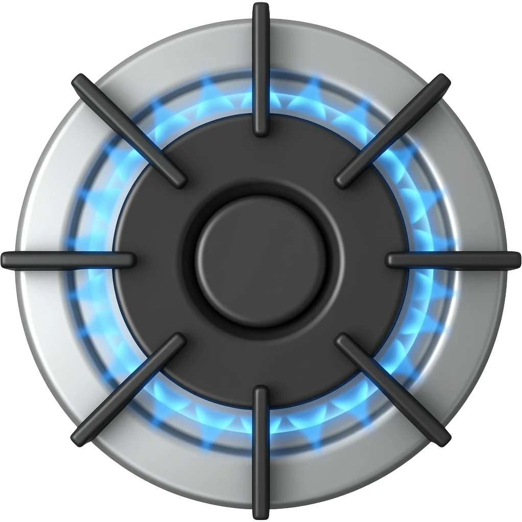 a gas stove pit burner head emoji