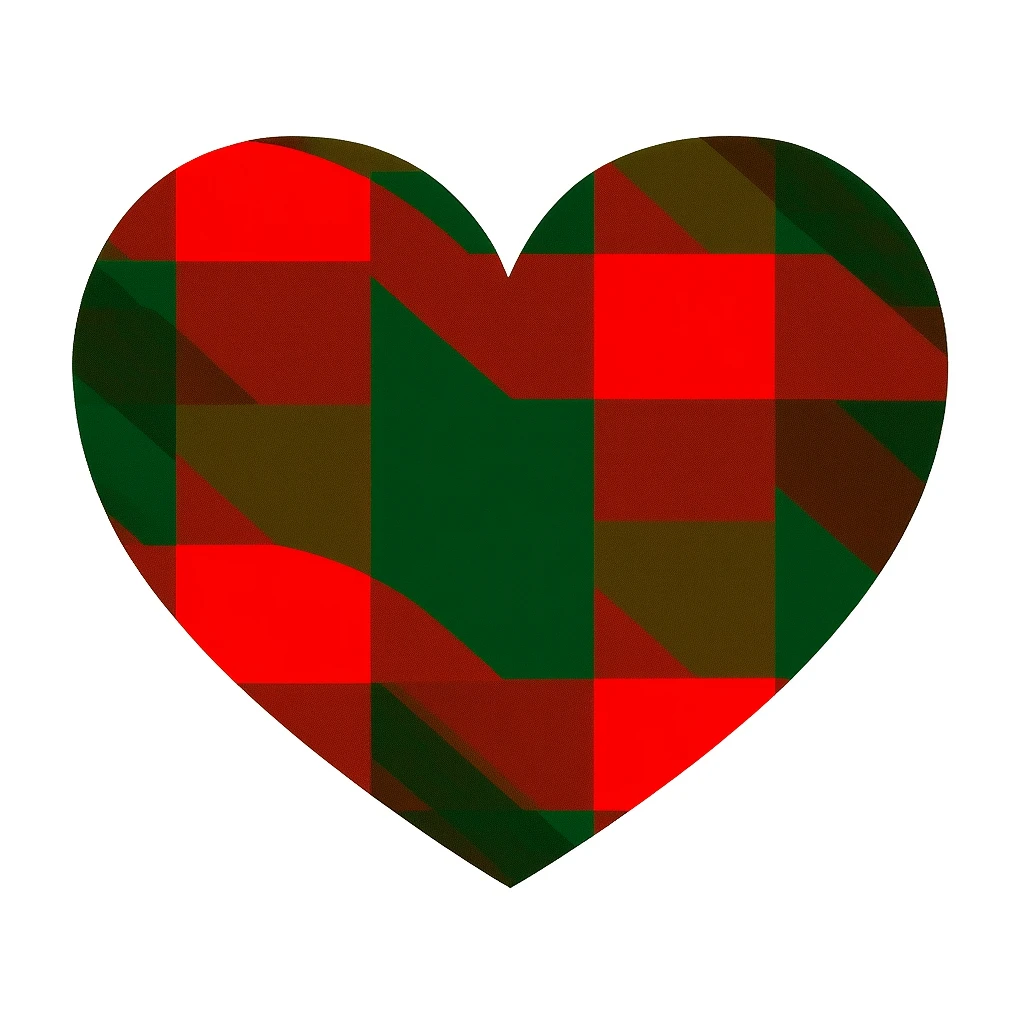 heart with tartan pattern emoji