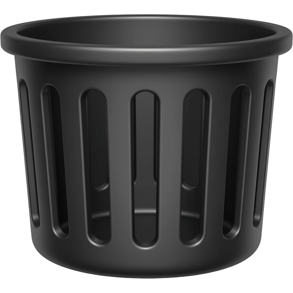 black waste bin emoji
