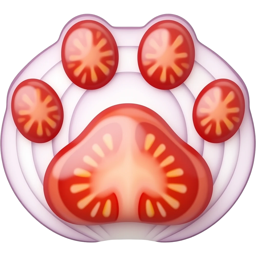 generates the onion and tomato paw emoji emoji