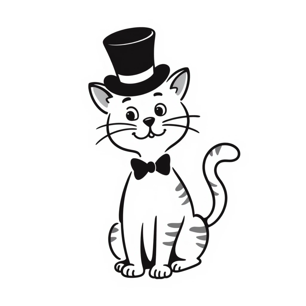 cat with a tophat emoji