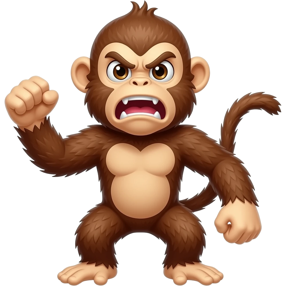 curious george but furious geroge instead - he is mad emoji