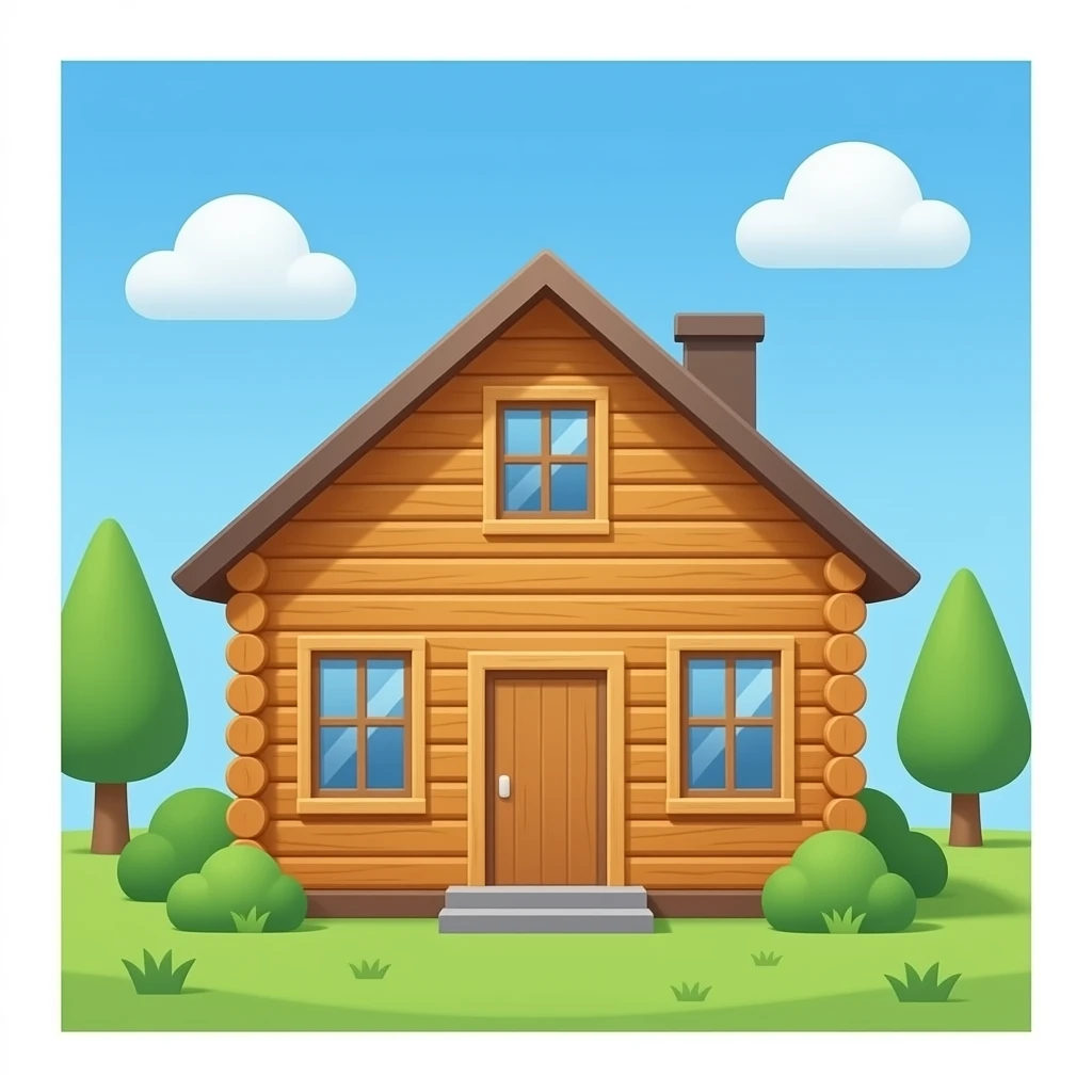 wood building front without any background emoji