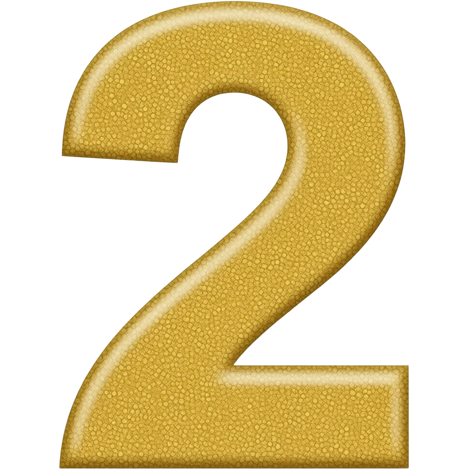 yellow glitter number two emoji