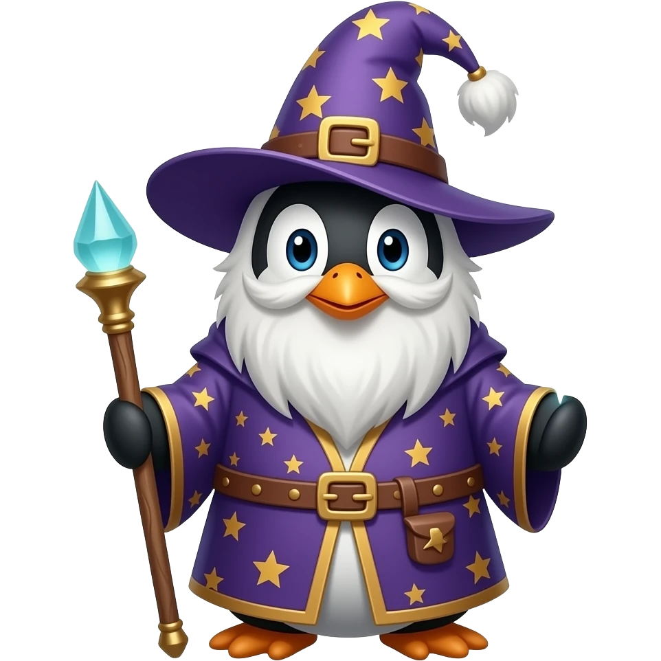 Penguin Wizard emoji