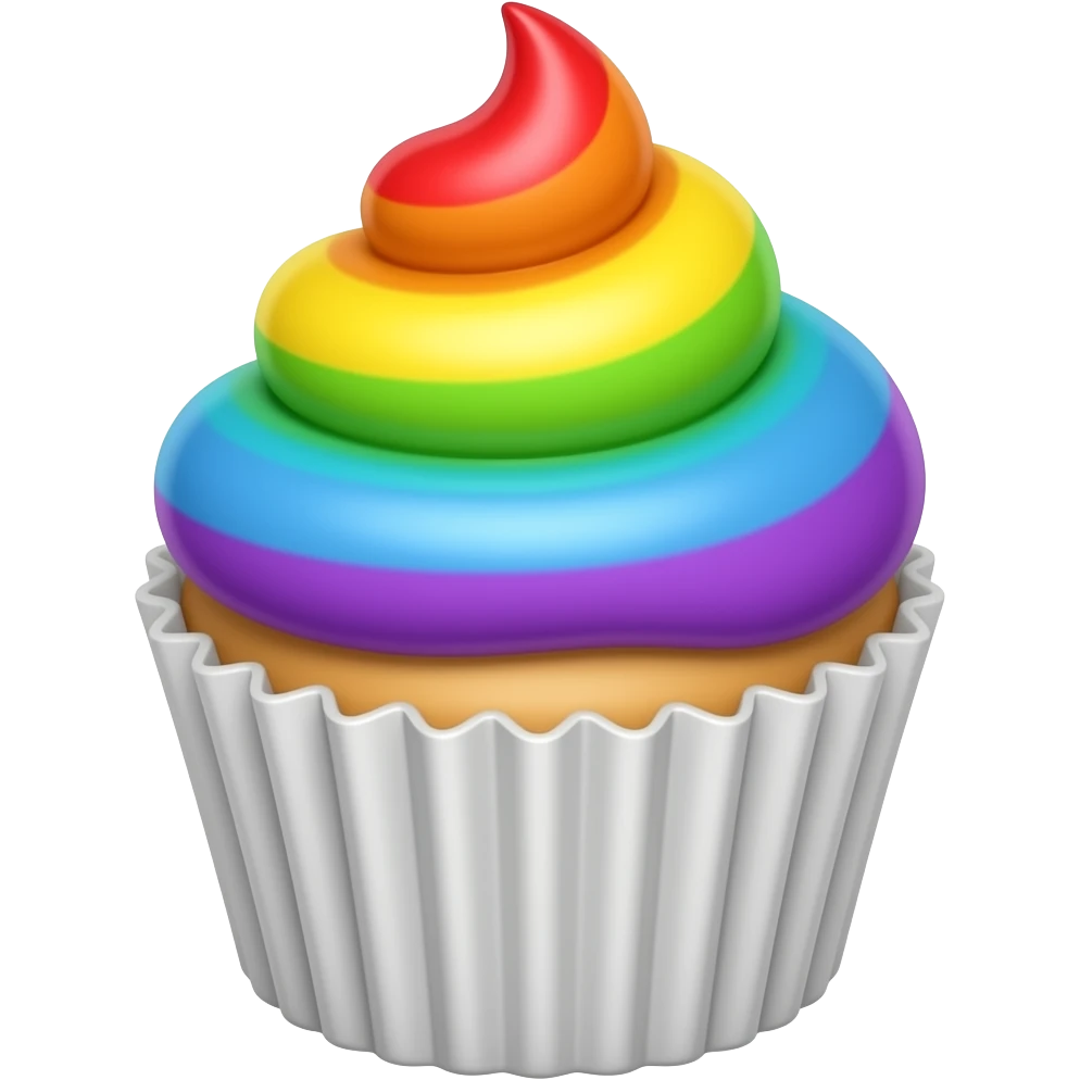 cupcake rainbow emoji