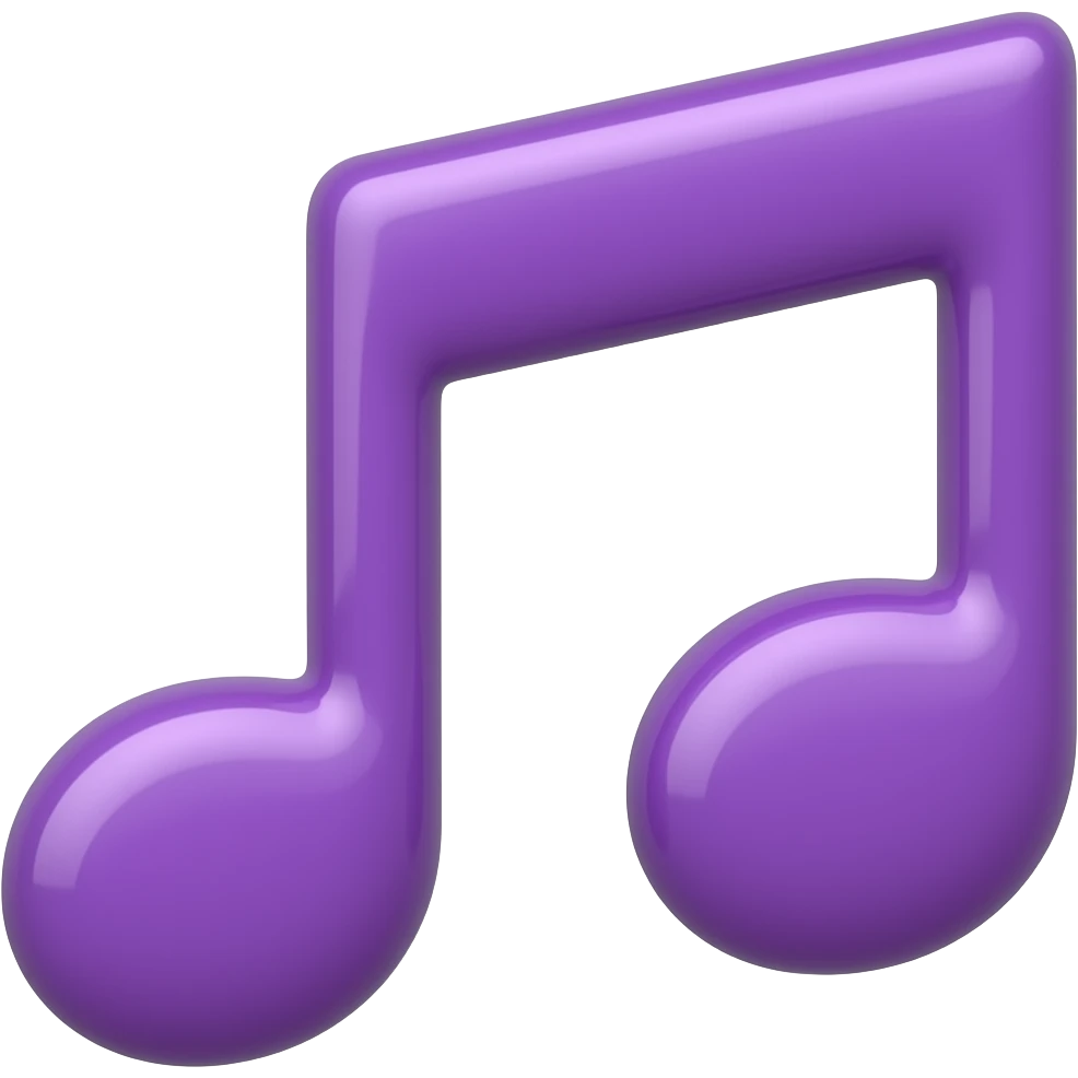 purple music notes whimsical emoji