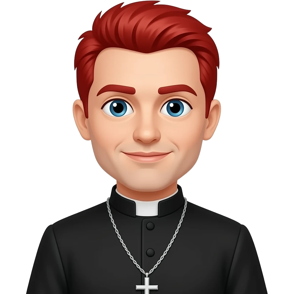 catholic priest with red hair emoji