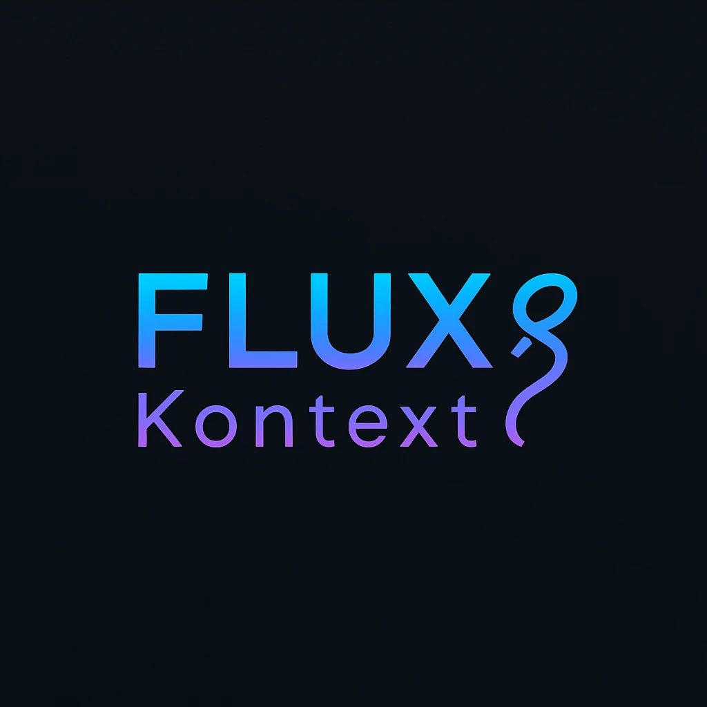 make a image with logo of  text "FLUX Kontext" emoji