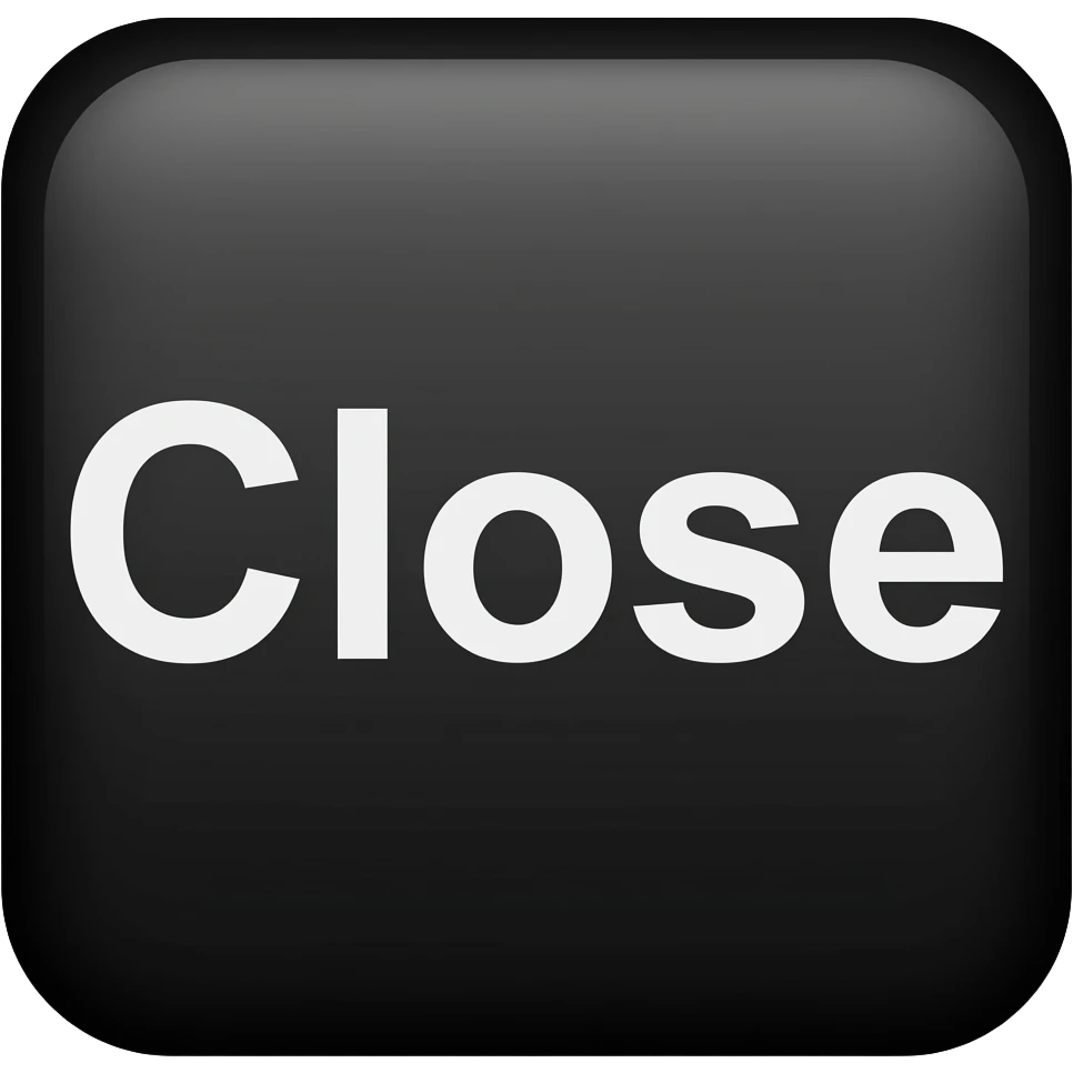 Close 이란 글자를 포함한 이모지를 만들꺼야. 지금 이모지에서 글자 변경하고, 배경색을 검정으로 해주고, 글자는 흰색으로 해줘 emoji