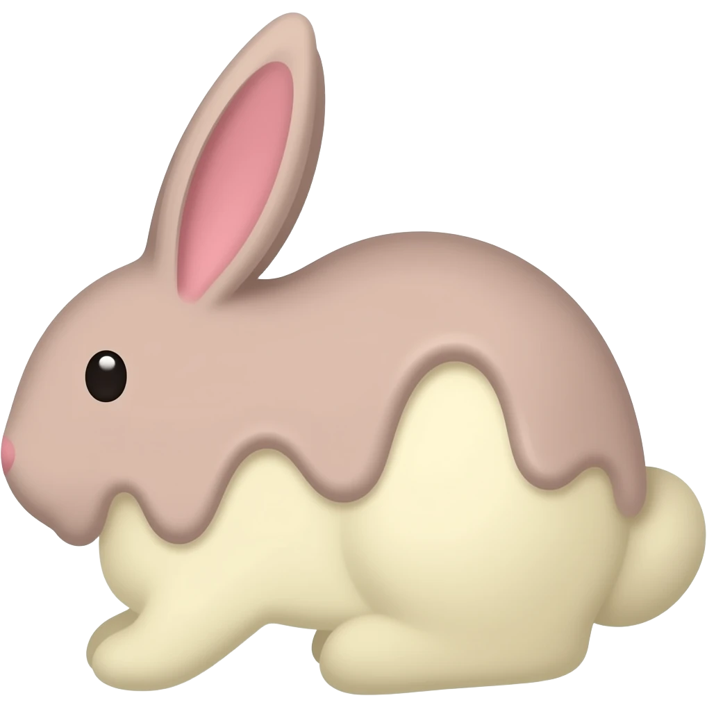 ice cream shaped like a rabbit emoji
