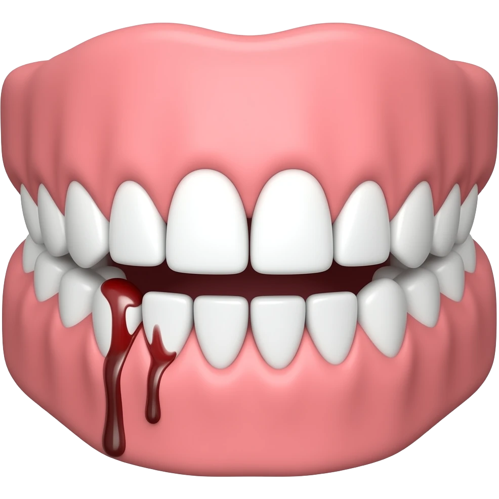 bloody teeth emoji