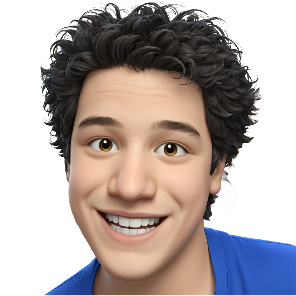 smiling boy in blue shirt emoji