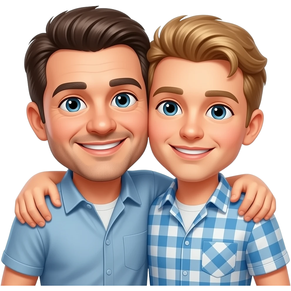 Gay older Daddy and Twink cuddling emoji
