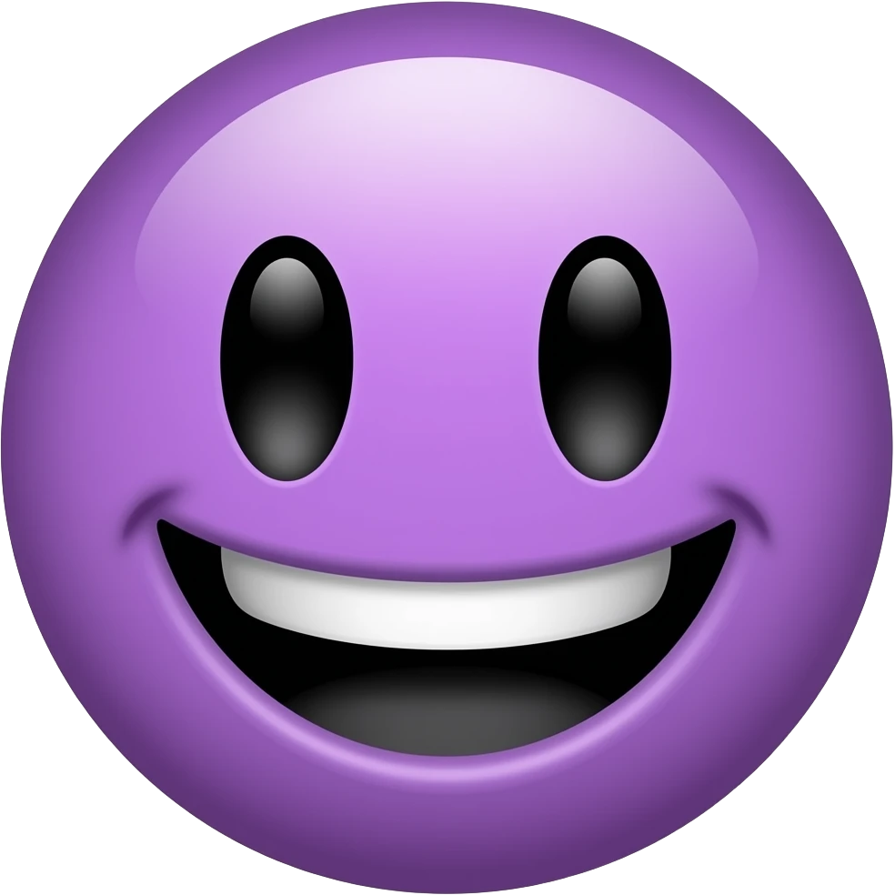 purple smiley party emoji