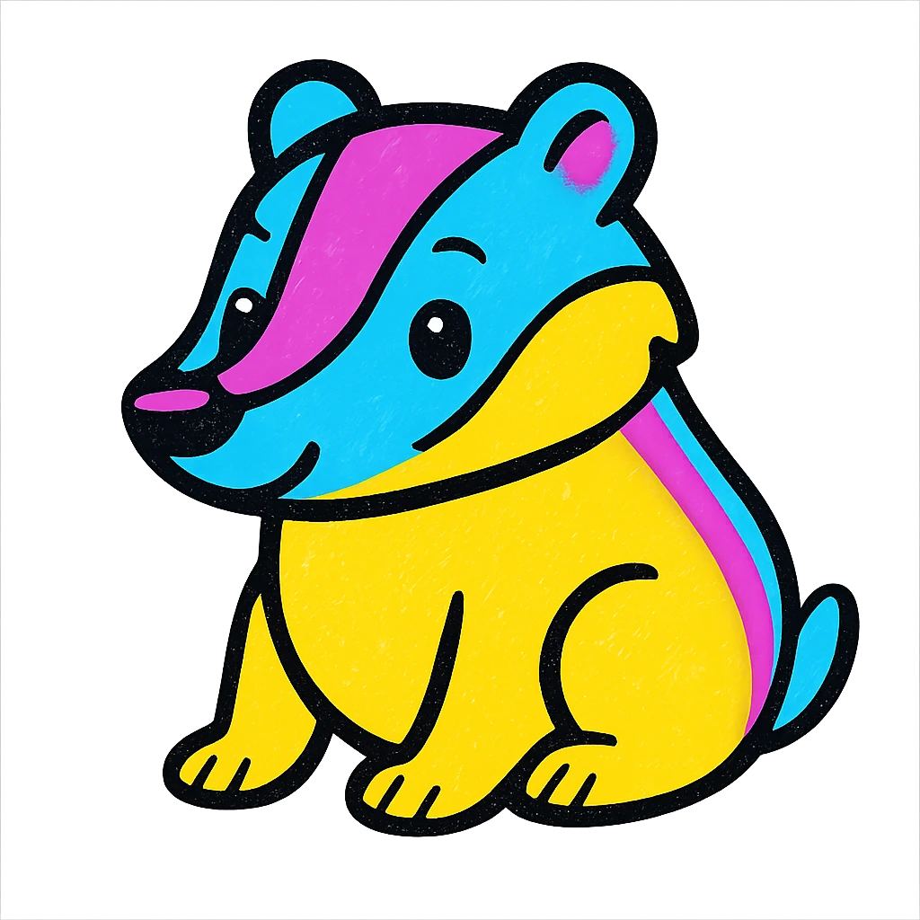 A sweet badger emoji