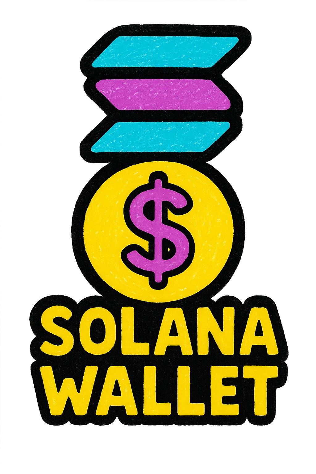 A logo for a solana wallet balance tracker in the macos menubar emoji