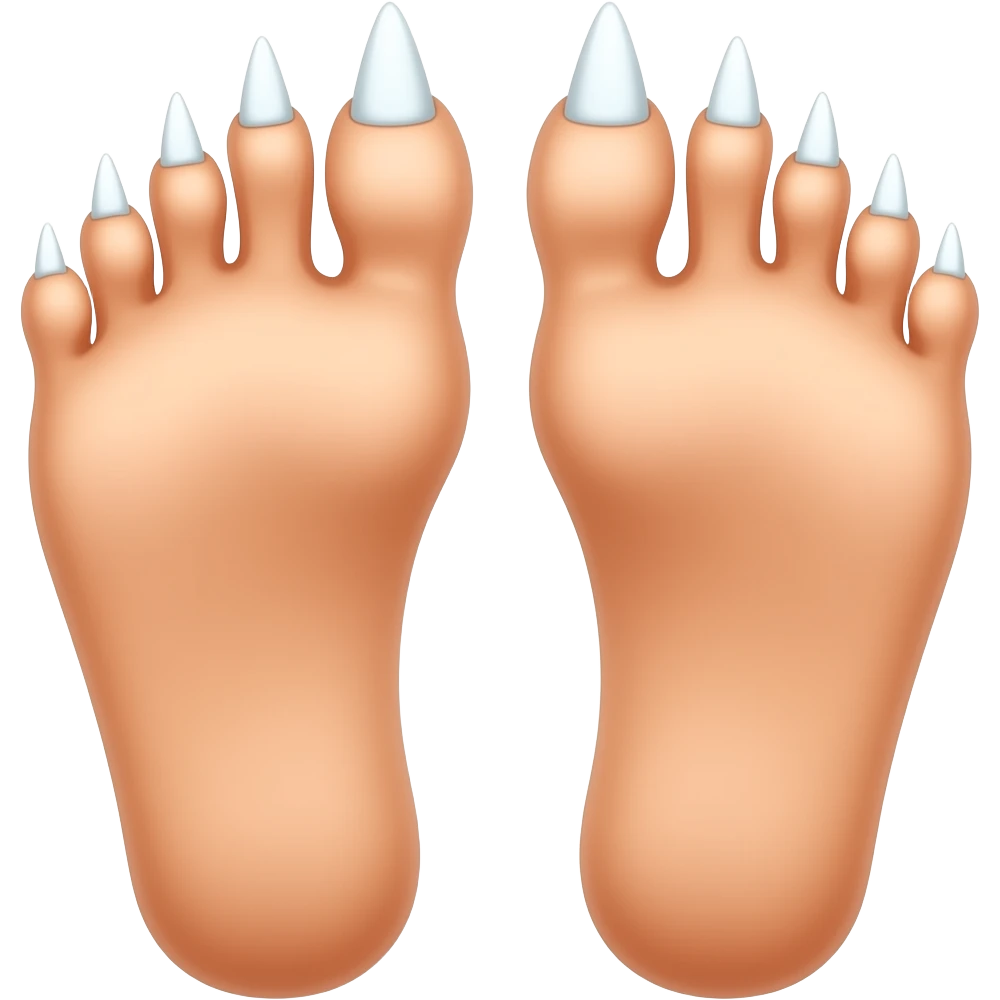 Feet long toenails soles emoji
