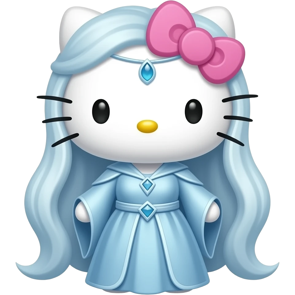 hello kitty disfrazada de galadriel emoji