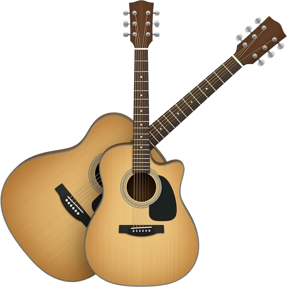 Guitare acoustique en emoji emoji