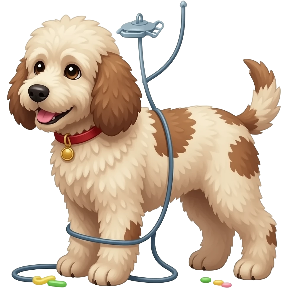 Сделай собаку породы лаготто раманойло и она должна быть на грумминге emoji