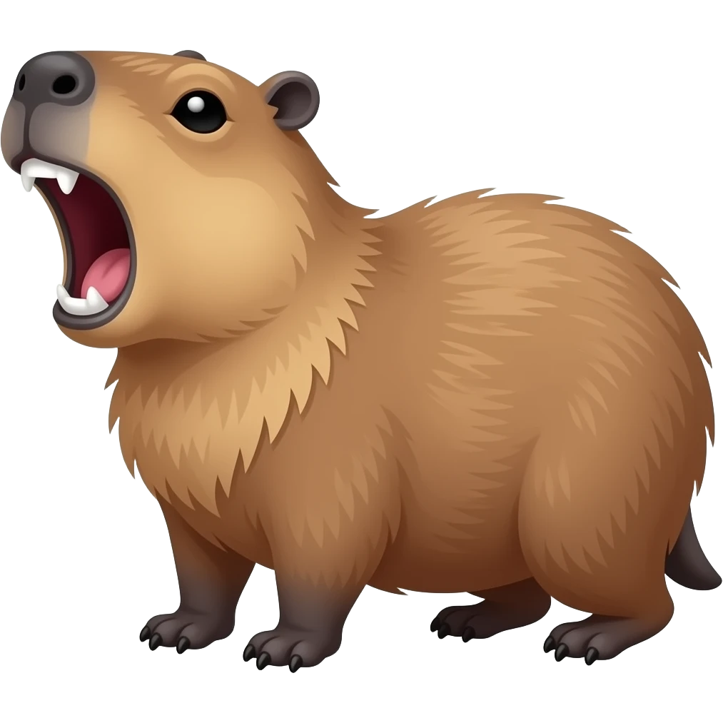 Capybara screaming emoji