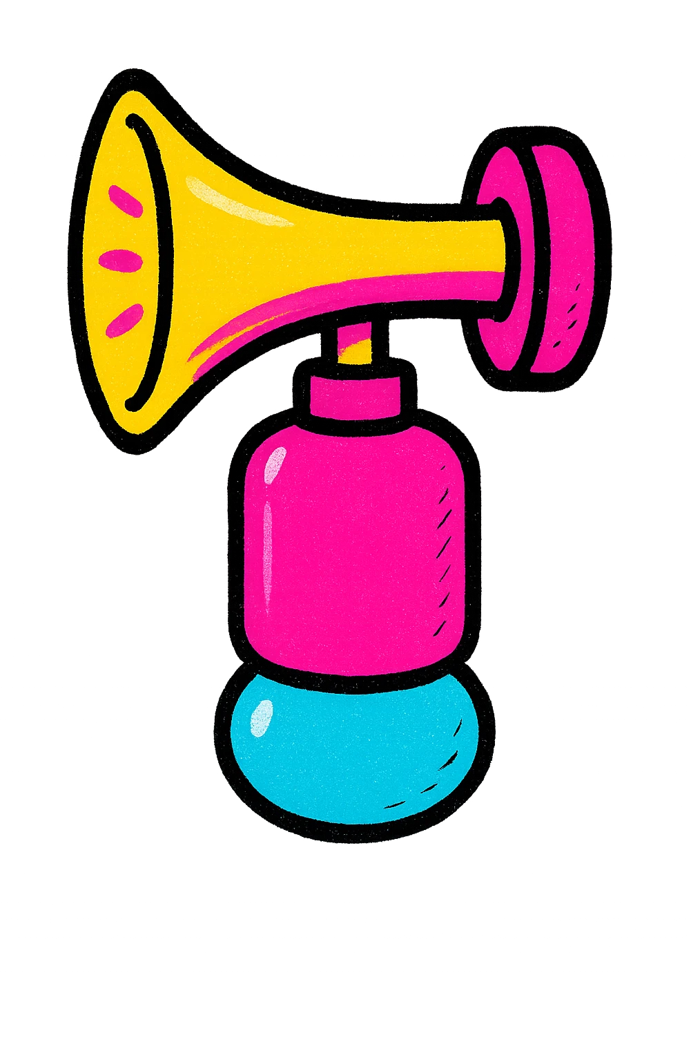 air horn, vibrant and clear, no text, suitable as an emoji emoji