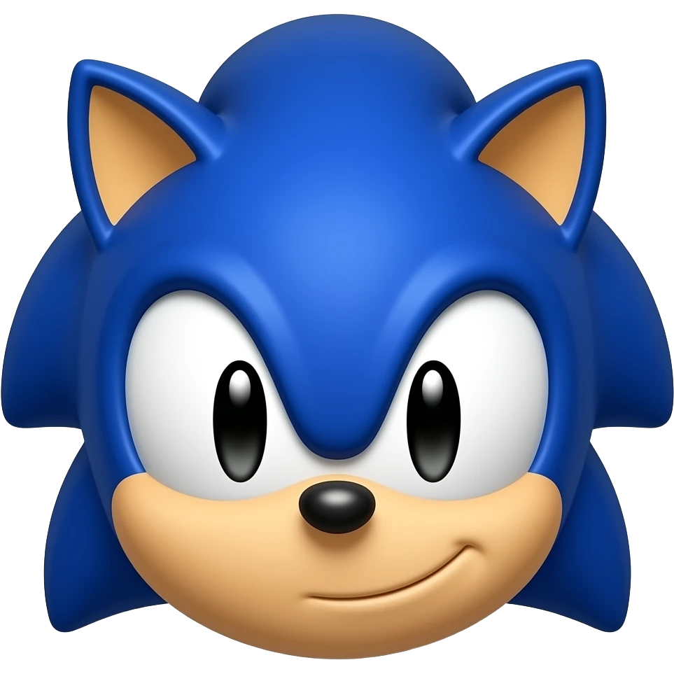 Sonic the hedgehog’s head emoji