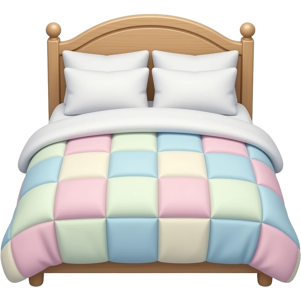 Uma cama muito fofa emoji