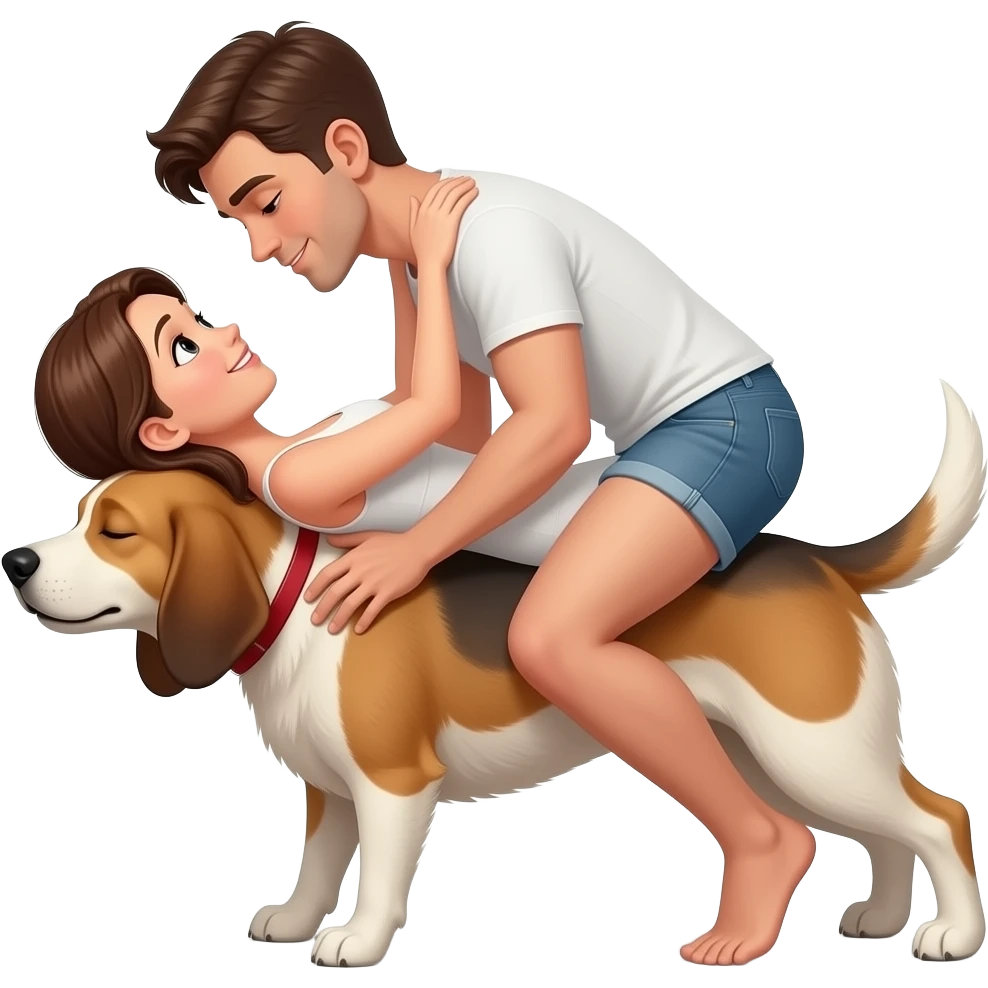 Married couple having sex doggy style emoji
