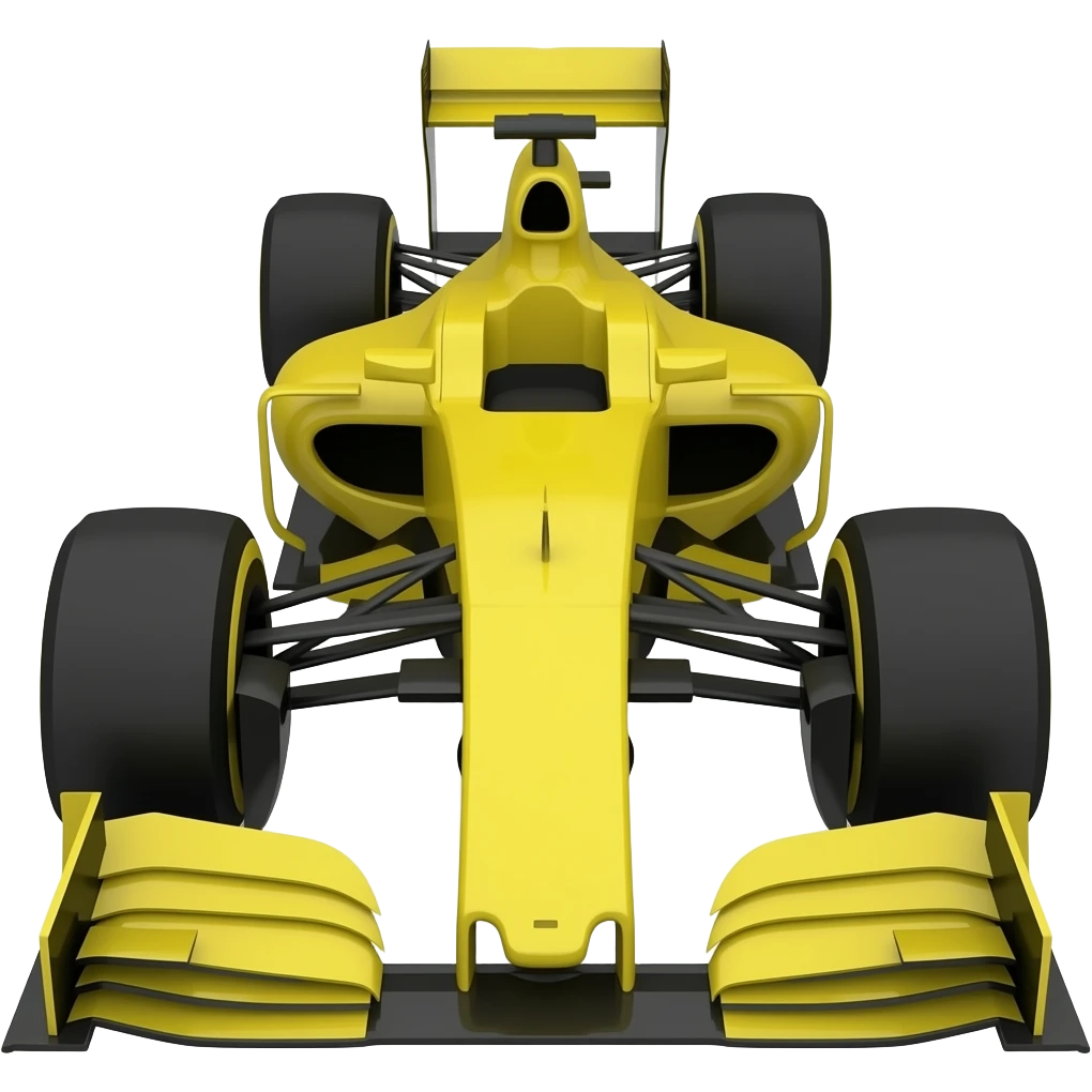 Yellow low poly f1 emoji