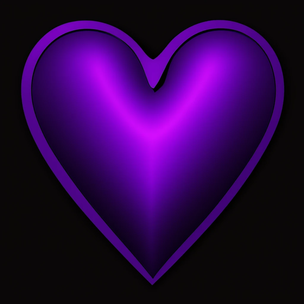 goth purple heart emoji