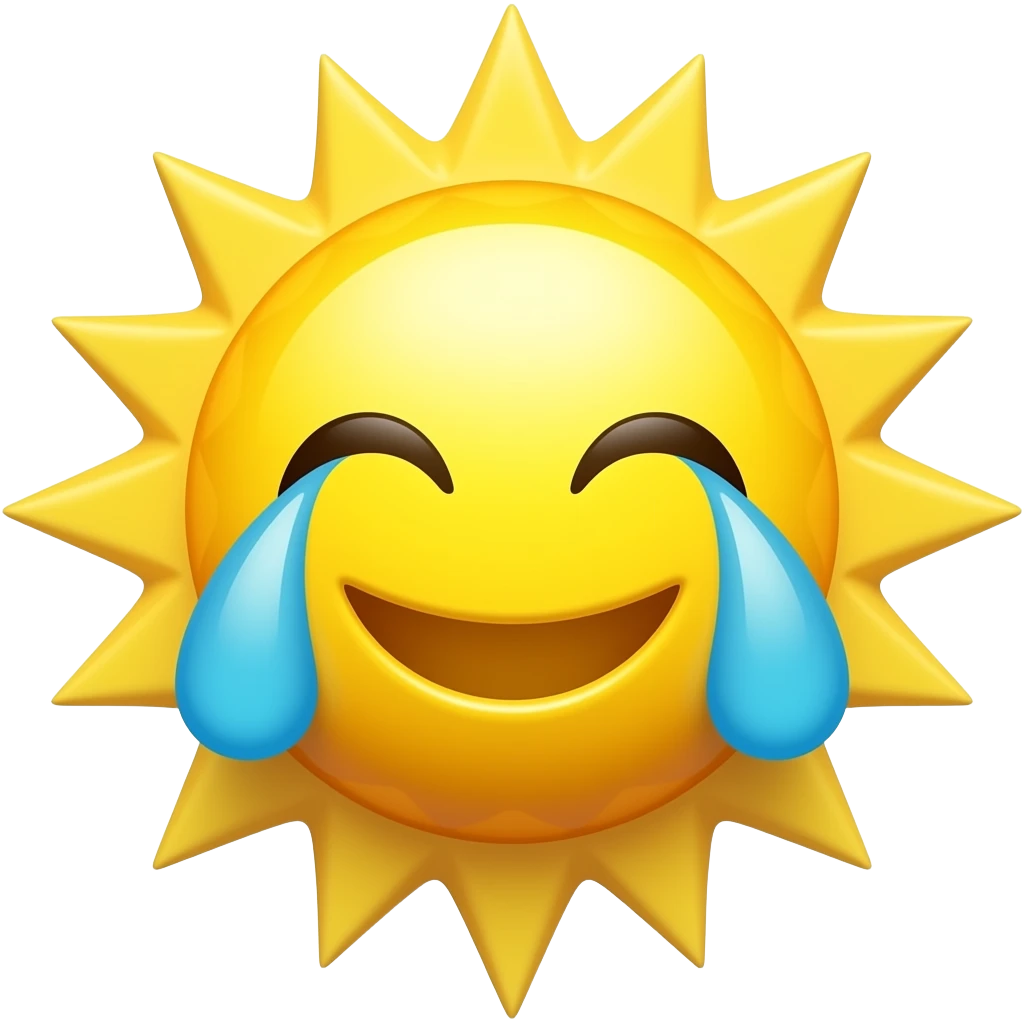 je veux des emoji soleil qui rie en larme< emoji