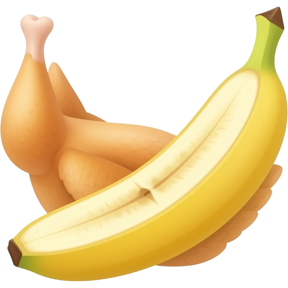 half chicken half banana emote emoji