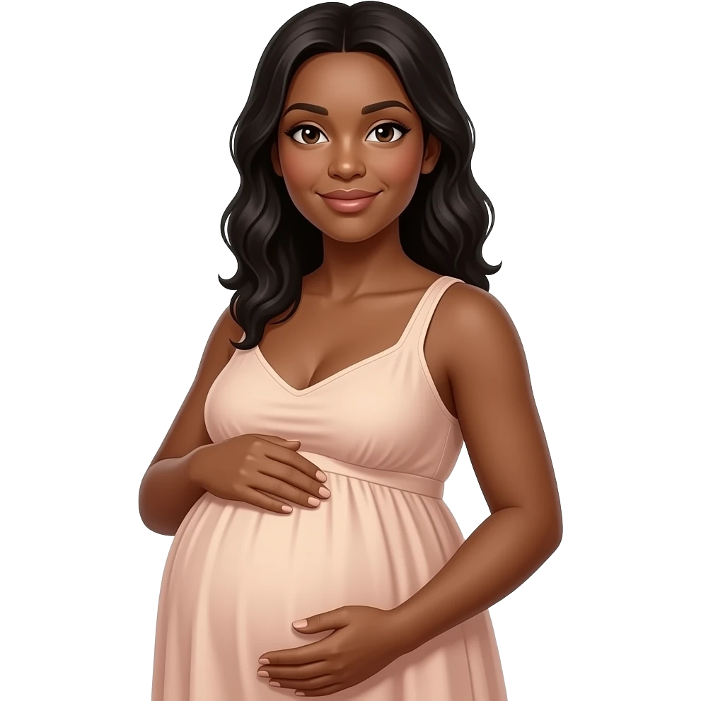 Nude Black woman pregnant.  by whitephallus white phallus. emoji